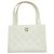 Saco Tote Chanel Wild Stitch em couro Branco