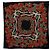 Foulard in seta Chanel Nero Multicolore Motivo Gioiello
