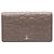 Chanel Coco Mark Camellia Embossed Long Wallet Silvery Grey