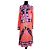 Leonard Paris Abito Chemisier Arancione Boho Anni 70 Multicolore