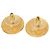 Boucles d'oreilles puces rondes Chanel Coco Mark Doré - vue 2