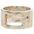 Gucci Silver Cutout G Band Ring Silvery