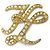 BROCHE VINTAGE KARL LAGERFELD INICIAIS MONOGRAMA KL BANHADO A OURO E STRASS