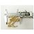 BROCHE VINTAGE KARL LAGERFELD INICIAIS MONOGRAMA KL BANHADO A OURO E STRASS - vista 6