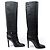 Autre Marque NEUF BOTTES A TALONS SAINT LAURENT DIANE 743797 36 CUIR NOIR + BOITE BOOTS - vue 3
