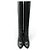 Autre Marque NEUF BOTTES A TALONS SAINT LAURENT DIANE 743797 36 CUIR NOIR + BOITE BOOTS - vue 8