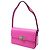 Borsa a tracolla Valentino Garavani Rockstud23 East West in pelle rosa - vista 2