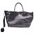 Autre Marque Saint Laurent Rive Gauche Maxi Tote Bag aus schwarzem Leder