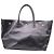 Autre Marque Saint Laurent Rive Gauche Maxi Tote Bag aus schwarzem Leder - Ansicht 4