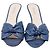Bow Décolleté kitten heel Prada con fiocco in pelle blu - vista 2