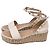 Sandali wedge espadrilles Rockstud Valentino Garavani in pelle bianca Bianco Crudo - vista 4
