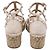 Sandali wedge espadrilles Rockstud Valentino Garavani in pelle bianca Bianco Crudo - vista 5