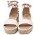 Sandali wedge espadrilles Rockstud Valentino Garavani in pelle bianca Bianco Crudo - vista 6