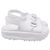 Sandali platform Gucci Horsebit in gomma bianca