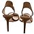 Sandali Slingback Jimmy Choo in camoscio marrone - vista 5
