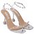 Sandali con tacco Aquazzura Secrets 95 decorati in PVC Silver - vista 2