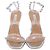 Sandali con tacco Aquazzura Secrets 95 decorati in PVC Silver - vista 3