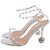 Sandali con tacco Aquazzura Secrets 95 decorati in PVC Silver - vista 4