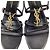 Autre Marque Sandali bassi Saint Laurent Cassandra in pelle nera - vista 9