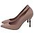 Décolleté classiche a punta Gucci in Nude Leather Marrone Carne - vista 4