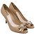 Dior Peep Toe Bow Heels in Tan Leather - view 3