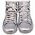 Autre Marque Sneakers alte Saint Laurent SL/10H in pelle argento - vista 2