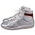Autre Marque Sneakers alte Saint Laurent SL/10H in pelle argento - vista 5