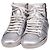 Autre Marque Sneakers alte Saint Laurent SL/10H in pelle argento - vista 6