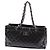 Timeless Chanel 2.55 Reissue Chain Tote Bag aus schwarzem Lackleder