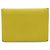 Hermès Portacarte e monete Hermes Calvi Duo Yellow Giallo