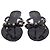 Sandali Rockstud Valentino Garavani in PVC nero - vista 2