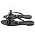 Sandali Rockstud Valentino Garavani in PVC nero - vista 4