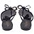 Sandali Rockstud Valentino Garavani in PVC nero - vista 5