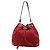 Borsa a secchiello a tracolla Gucci GG Monogram in tela Burgundy Rosso Bordò