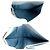 Portafoglio compatto trapuntato Miu Miu Matelasse 5MV204 Blu - vista 7
