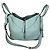 Borsa a tracolla Loewe Small Hammock in vitello blu - vista 3