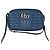Borsa a tracolla Gucci GG Marmont Small Chain Matelassé in pelle Aria Blue