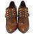 Stivaletti borchiati Gucci Charlotte in pelle marrone Rosso - vista 2