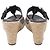 Sandali T-Strap Burberry Nova Check in pelle verniciata nera - vista 5