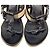 Sandali T-Strap Burberry Nova Check in pelle verniciata nera - vista 7