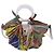 Versace gewebter Schal und La Medusa Handtasche aus multicolorigem Raffia Mehrfarben - Ansicht 4
