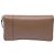 Cartera larga con cremallera Gucci Interlocking G en piel marrón Castaño Roja - vista 3