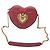 Bolsa de couro em forma de coração Dolce & Gabbana Devotion em couro vermelho Bordeaux