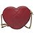 Bolsa de couro em forma de coração Dolce & Gabbana Devotion em couro vermelho Bordeaux - vista 4
