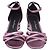 Salvatore Ferragamo Sandali Ferragamo con tacco a specchio in pelle rosa - vista 2