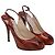 Décolleté Slingback Jimmy Choo in pelle rossa effetto pitone Rosso - vista 3