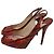 Décolleté Slingback Jimmy Choo in pelle rossa effetto pitone Rosso - vista 4