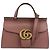 Gucci GG Marmont Top Handle Leather Mini Rosa