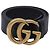 Cinturón Gucci GG Marmont con hebilla en cuero negro