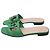 Sandali slide Gucci Interlocking G Cut-out in pelle verde - vista 4